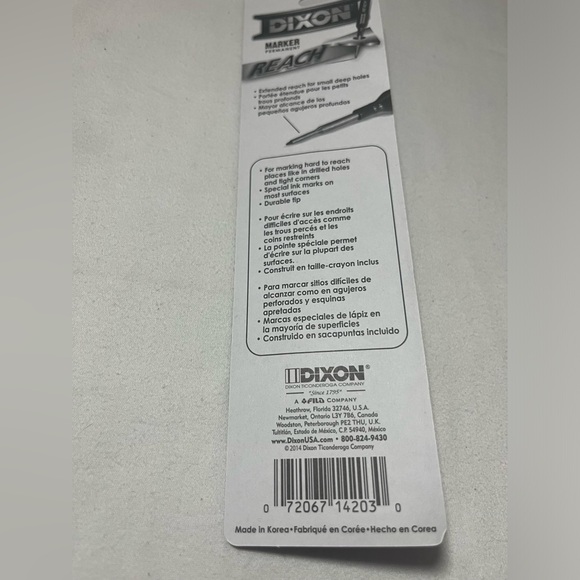 Dixon 14201 Reach Deep Hole Permanent Marker, 1-Count, Black - Picture 5 of 6